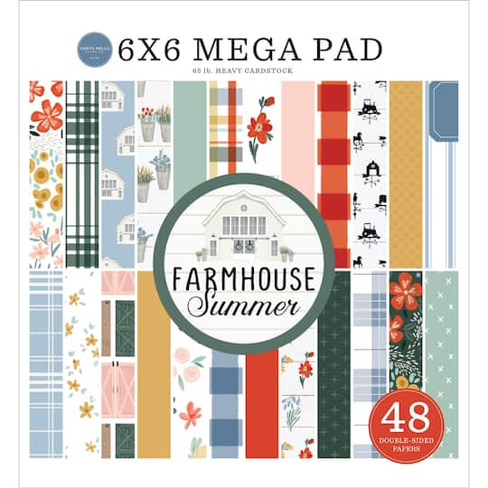 Carta Bella Farmhouse Summer Cardstock Paper Pad, 6&#x22; x 6&#x22;